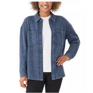 Members Mark Soft Relaxed Fit Knit Denim Shirt for Layering Sz. XL NWT‎